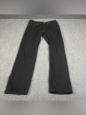 Vintage Levis 505 Jeans Men’s 34x31 Black 90s Y2K Denim Straight Leg Western